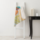 Couverture Sherpa Joyeux Jésus avec la couronne d'épines Sherpa Blan (En situation)