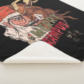 Couverture Sherpa Joyeux Krampus effrayant Père Noël Horreur Noël (3/4)