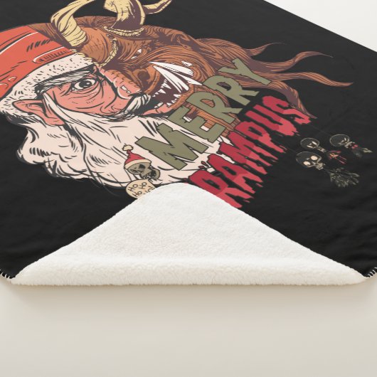 Couverture Sherpa Joyeux Krampus effrayant Père Noël Horreur Noël (3/4)