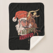 Couverture Sherpa Joyeux Krampus effrayant Père Noël Horreur Noël (Devant)