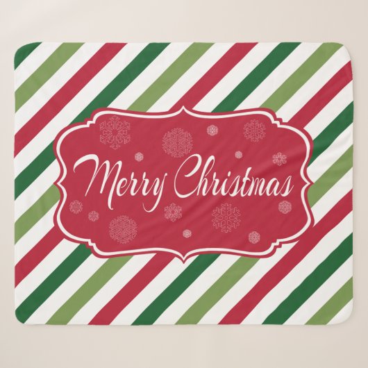 Couverture Sherpa Joyeux Noël (Devant (Horizontal))