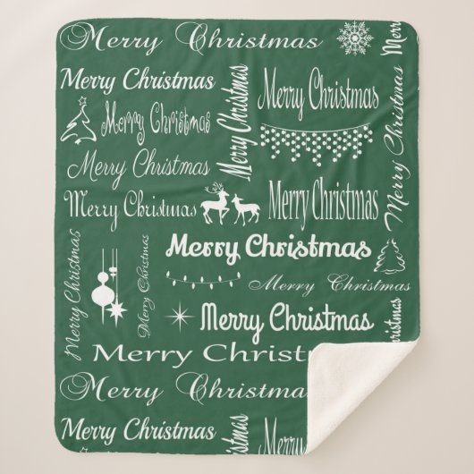 Couverture Sherpa Joyeux Noël (Devant)