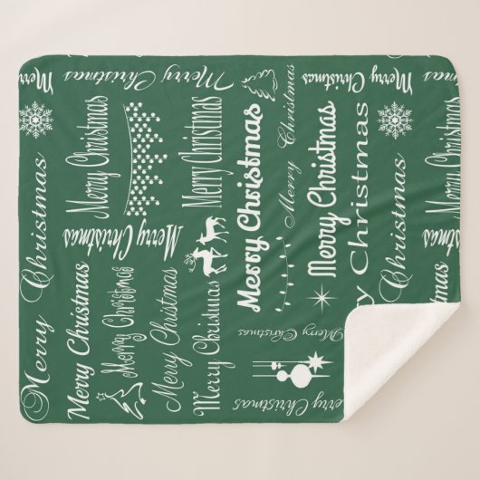 Couverture Sherpa Joyeux Noël (Devant (Horizontal))