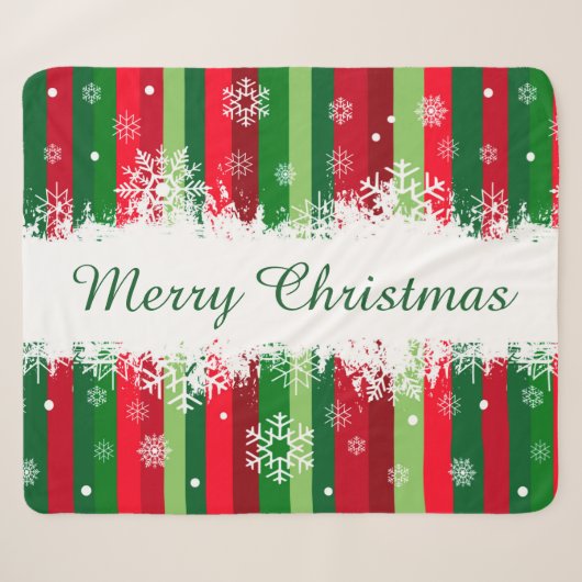 Couverture Sherpa Joyeux Noël (Devant (Horizontal))