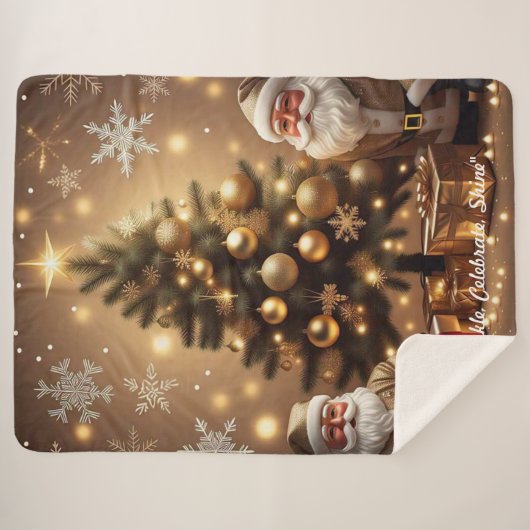 Couverture Sherpa "Joyeux Noël à tous" (Devant (Horizontal))