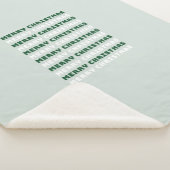 Couverture Sherpa Joyeux Noël, Art de Noël Vert, Vacances (3/4)