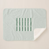 Couverture Sherpa Joyeux Noël, Art de Noël Vert, Vacances (Devant (Horizontal))