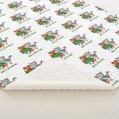 Couverture Sherpa Joyeux Noël avec chat et chiot (3/4)