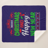 Couverture Sherpa Joyeux Noël Et Joyeux Nouvel An-61064 (Devant (Horizontal))