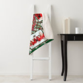 Couverture Sherpa Joyeux Noël Famille Photo Nom du collage (En situation)