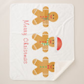 Couverture Sherpa Joyeux Noël Gingerbread Hommes (Devant)
