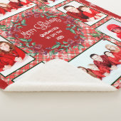 Couverture Sherpa Joyeux Noël Grand-mère Famille Photo Collage (3/4)