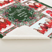 Couverture Sherpa Joyeux Noël Grand-père Famille Photo Collage (3/4)