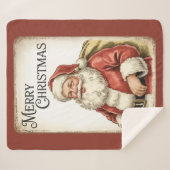 Couverture Sherpa Joyeux Noël Père Noël (Devant (Horizontal))