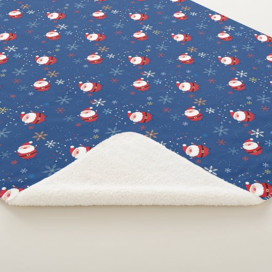 Couverture Sherpa Joyeux Noël Père Noël Dansant Dans La Neige (3/4)