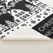 Couverture Sherpa Joyeux Noël Père Noël Winter Snowflakes Nom (3/4)