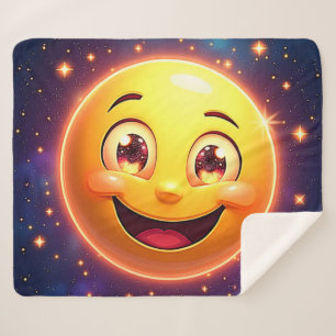 Couverture Sherpa Joyeux oeil cosmique Emoji
