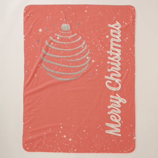 Couverture Sherpa Joyeux ornement de Noël (Devant)