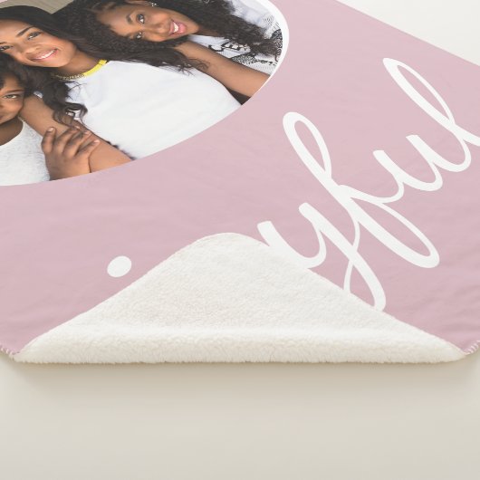 Couverture Sherpa Joyeux Pastel Pink Script de Noël (3/4)