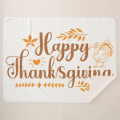 Couverture Sherpa Joyeux Thanksgiving (Devant (Horizontal))