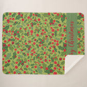 Couverture Sherpa Joyeux vacances de Noël Mistletoe (Devant (Horizontal))