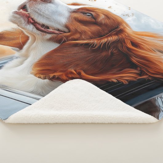 Couverture Sherpa Joyful Dog in the Wind Art Print (3/4)