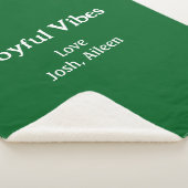 Couverture Sherpa Joyful Vibes green Christmas holidays love family (3/4)