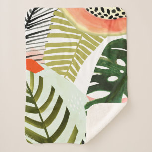 Couverture Sherpa Jungle Beat Tropical Green