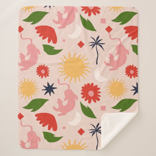 Couverture Sherpa Jungle céleste (Devant)