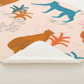 Couverture Sherpa Jungle Cheetah : Funky Motif Tropical. (3/4)