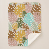 Couverture Sherpa jungle monstère colorée (Devant)