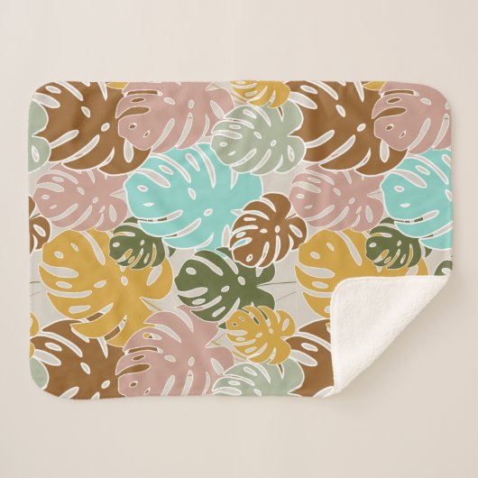 Couverture Sherpa jungle monstère colorée (Devant (Horizontal))