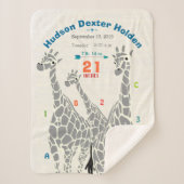 Couverture Sherpa Jungle Nursery Giraffe Famille Bébé Garçon Statist (Devant)