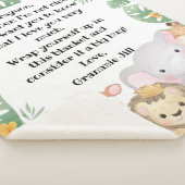 Couverture Sherpa Jungle Safari Animaux note de message personnalisé (3/4)