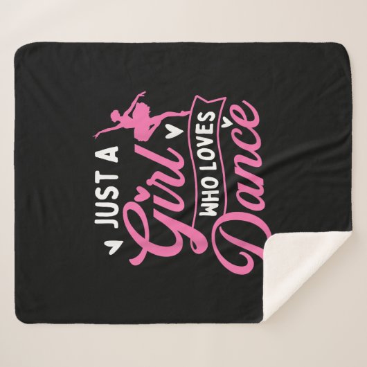 Couverture Sherpa Juste Une Fille Qui Aime La Danse - Danseuse Amant (Devant (Horizontal))