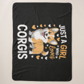 Couverture Sherpa Juste une fille qui aime les Corgis (Devant)