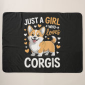 Couverture Sherpa Juste une fille qui aime les Corgis (Devant (Horizontal))