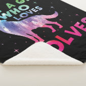 Couverture Sherpa Juste une fille qui aime les loups aquarelle (3/4)