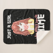 Couverture Sherpa Juste Une Fille Qui Aime Vraiment Anime (Devant (Horizontal))