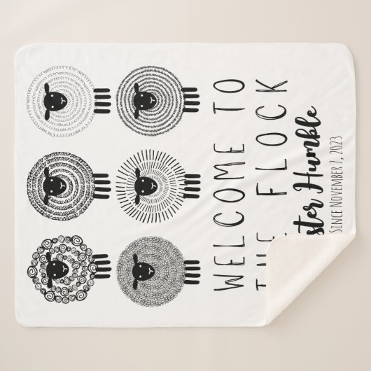 Couverture Sherpa JW Baptism Cadeau Personnalisé Bienvenue au troupe (Devant (Horizontal))