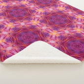 Couverture Sherpa kaleido violet, violet, orange et bleu (3/4)