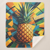 Couverture Sherpa Kaleidoscope à ananas - Design Empire à ananas (Devant)