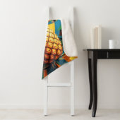 Couverture Sherpa Kaleidoscope à ananas - Design Empire à ananas (En situation)