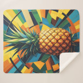 Couverture Sherpa Kaleidoscope à ananas - Design Empire à ananas (Devant (Horizontal))