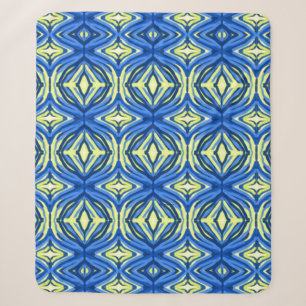 Couverture Sherpa Kaleidoscope bleu et jaune