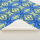 Couverture Sherpa Kaleidoscope bleu et jaune (3/4)