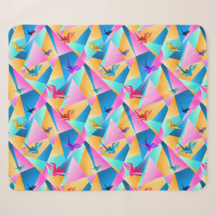 Couverture Sherpa Kaleidoscope d'origami