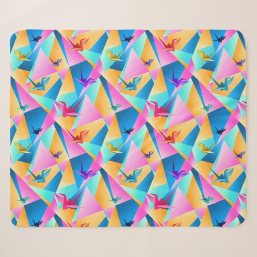 Couverture Sherpa Kaleidoscope d'origami (Devant (Horizontal))