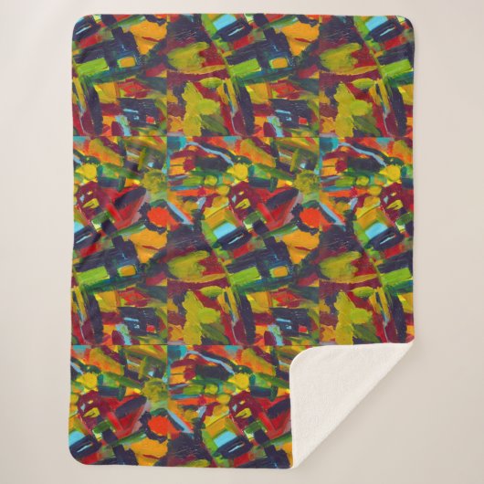 Couverture Sherpa Kandinsky Abstrait Art moderne professionnel (Devant)