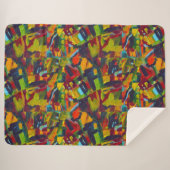 Couverture Sherpa Kandinsky Abstrait Art moderne professionnel (Devant (Horizontal))